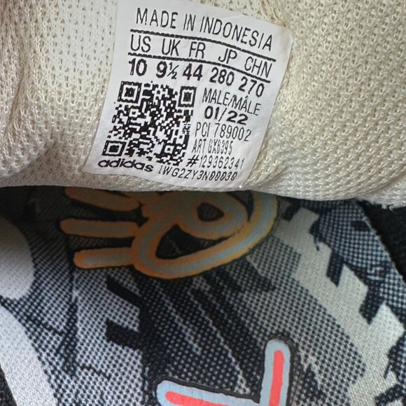 Adidas X Kris Andrew Superstar Pride Neon Embroidered Sneaker Mens Size 10 - Picture 6 of 7